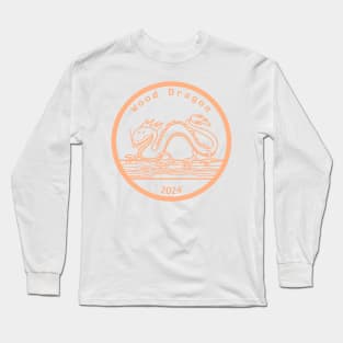 Wood Dragon 2024 Year of the Dragon Peach Fuzz Long Sleeve T-Shirt